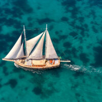aerial view sailing