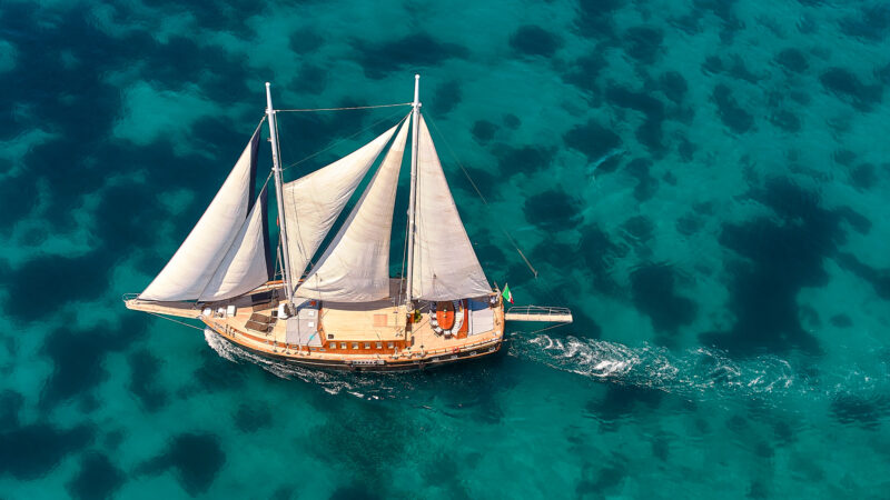 aerial view sailing
